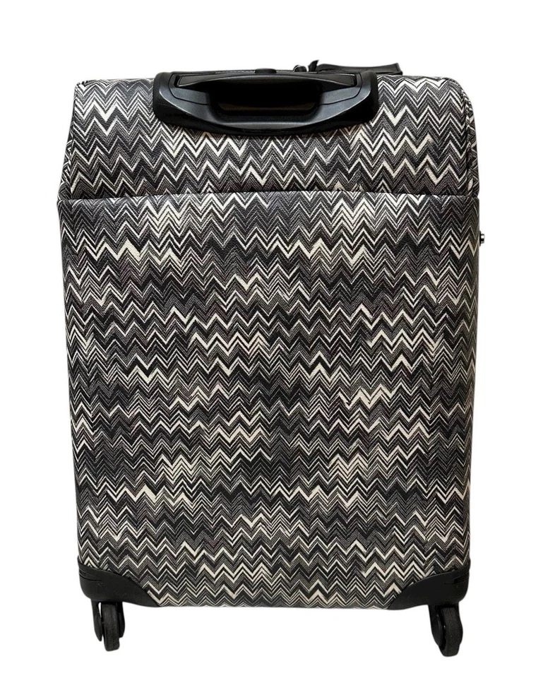 Чемодан-спиннер Missoni BRICS большой 26 дюймов регистрация на 4 колеса черный белый шеврон - Изображение 3 из 4