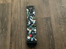 STANCE Bird Cage Crew Casual Crew Socks-Men's XL-Black/Tropical-New