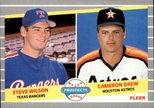 Steve Wilson/Cameron Drew 1989 Fleer Major League Prospects Rookie Card #640. rookie card picture