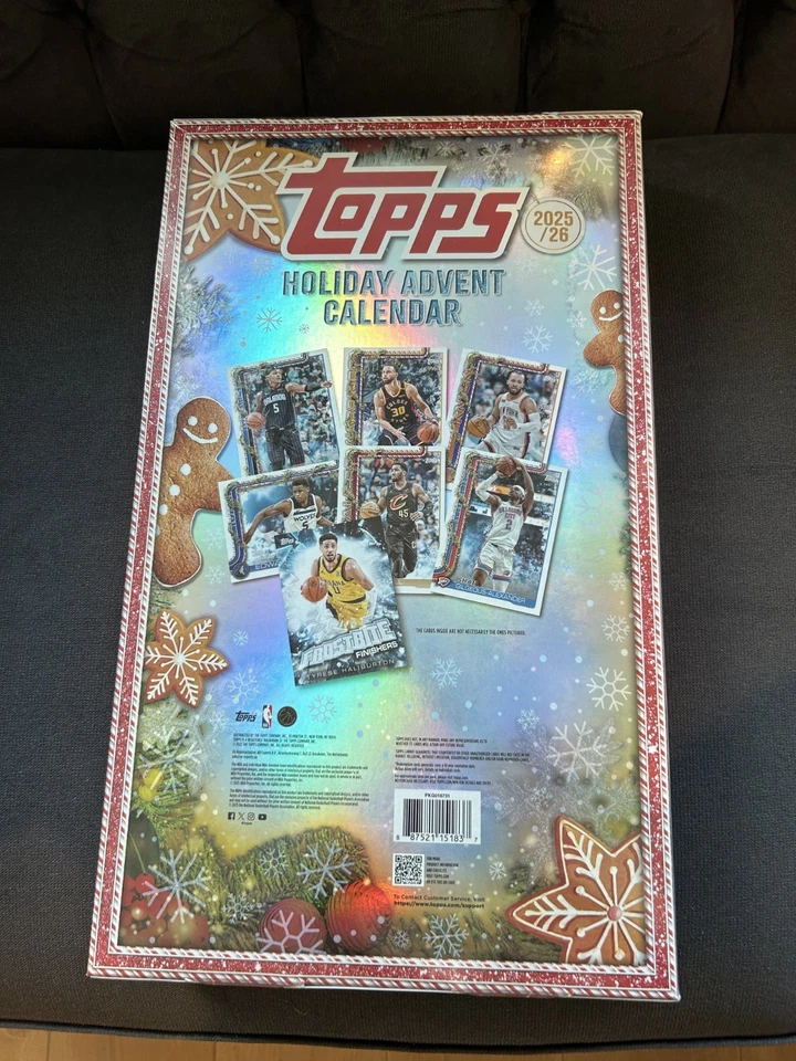 2025/26 Topps Holiday Basketball - Countdown Advent Christmas Calendar Card Box - Image 2 of 2