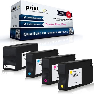 4x Premium Tintenpatronen für HP OfficeJet-Pro-8600-Plus-e - Drucker Print Serie