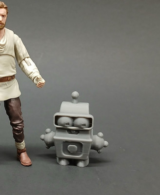 CUSTOM FUTURAMA BABY BENDER BOT FIGURE 1:18 scale 3.75'' DIORAMA DISPLAY ROBOT