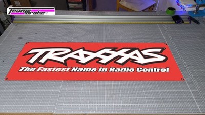 Traxxas red 2 rc hanging Banner garage retro old school racing buggy truck 2