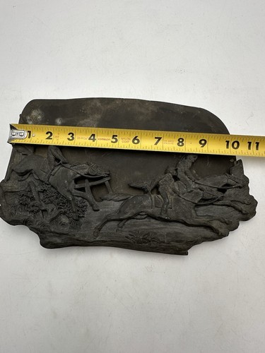 Antique Steeple Chase Horse Race Cast Iron Table Picture Frame W/ Stand 1889 - Picture 22 of 24