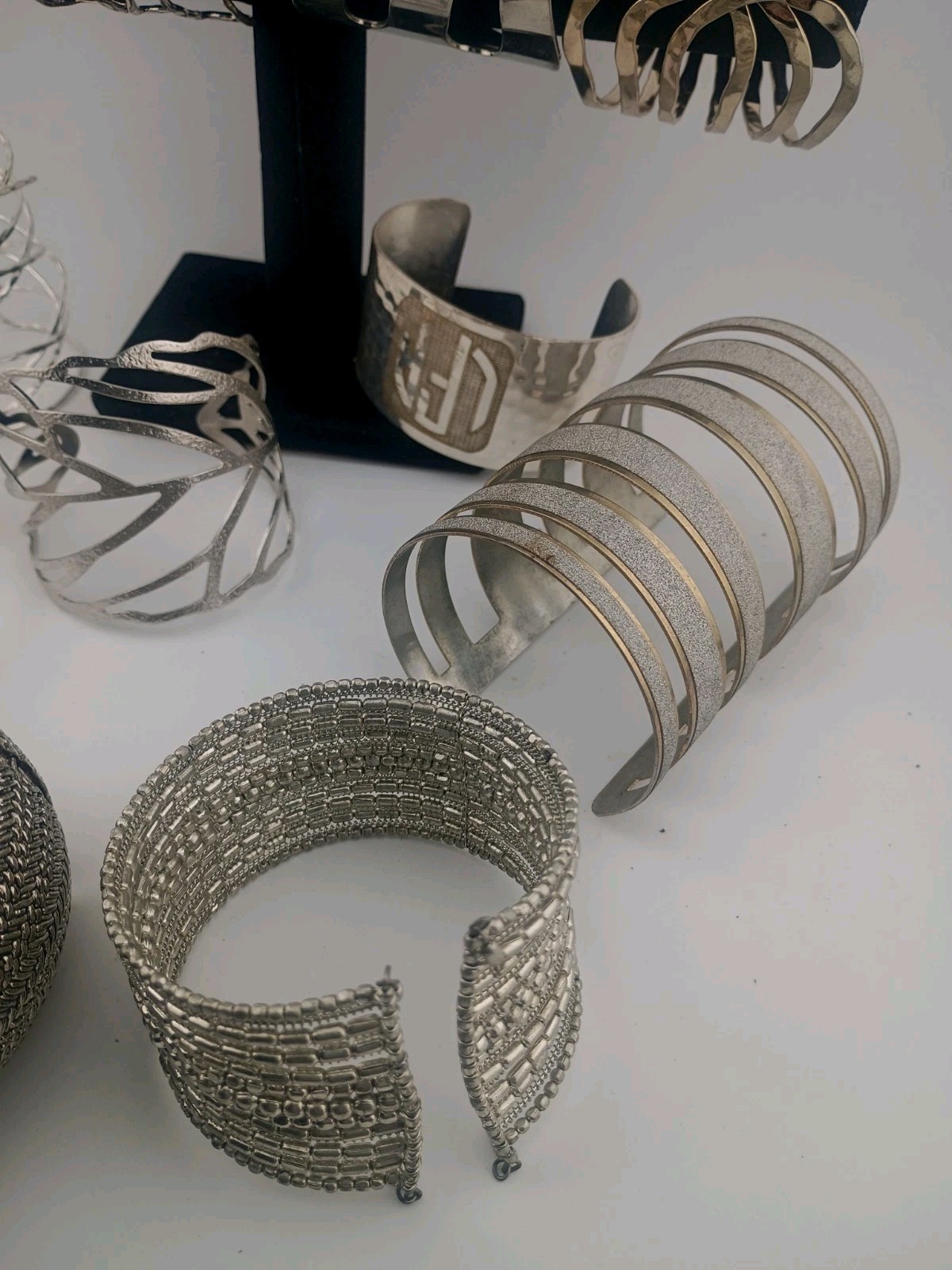 VTG Silver (Untested) Cuff Bracelet Collection Lot - image 7