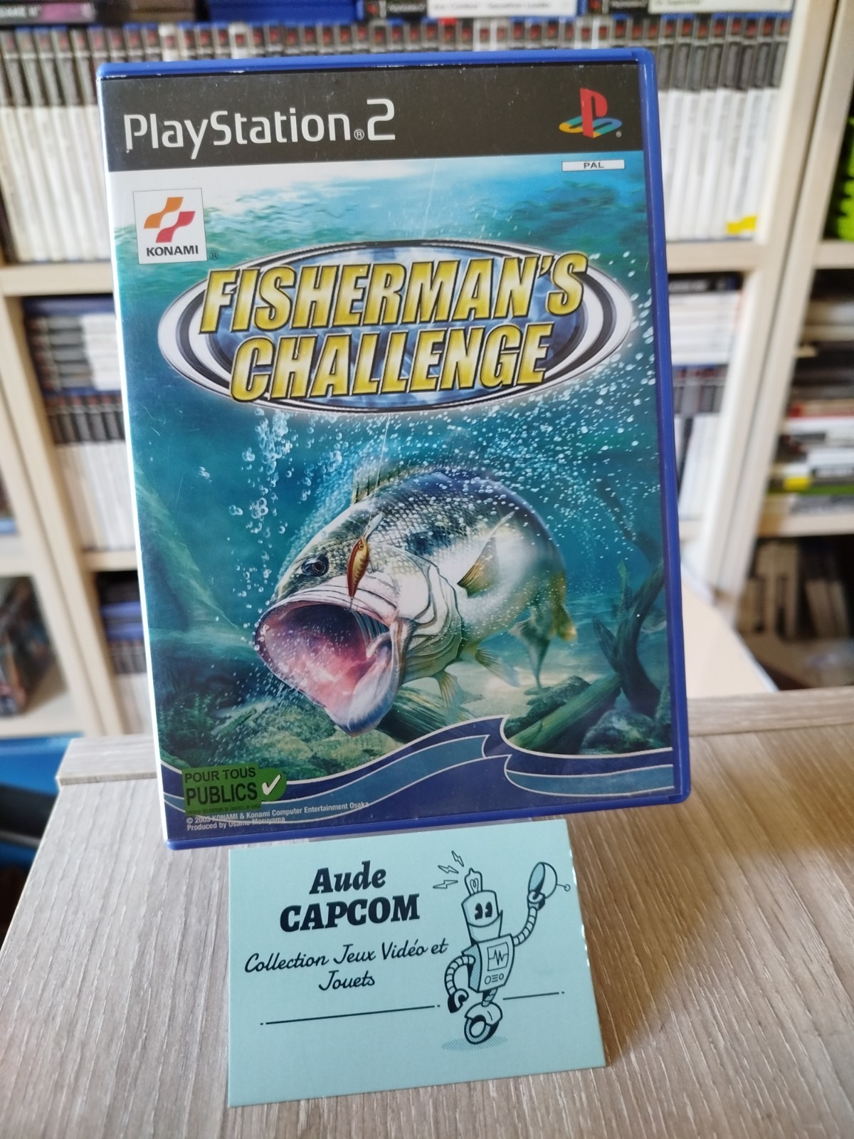 Sony Playstation 2 PS2 Jeu Fisherman's Challenge ultra complet PAL FR Konami