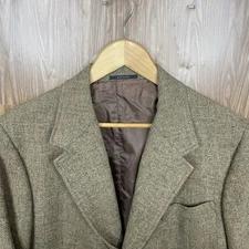 Holland and Sherry Savile Row London Sport Coat Mens 44R Brown Textured Wool