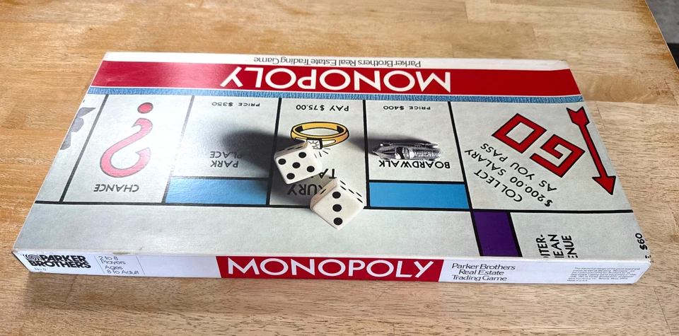 VTG 1978 Monopoly Board Game, Classic Original, Parker Brothers, Metal Token VG. - Image 4 of 4