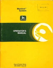 John Deere Monitrol System Operator's Manual Plow & Planter Works OM-A40967