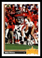 Mike Dumas 1991 Upper Deck Star Rookie #3 Houston Oilers RC *215