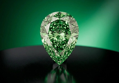 5 Ct Certified Lab Grown Diamond Pear Cut Green Color D Grade VVS1