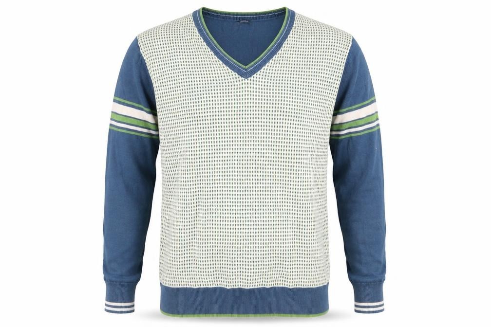 Goodsouls Mens Pullover Jumper Size S UK '' Multicoloured V-Neck Geometric