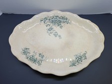 Antique Imperial Porcelain Warranted Green Transferware Ironstone Platter