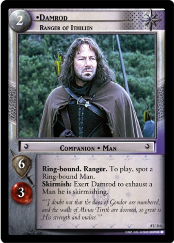 Damrod, Ranger of Ithilien - Foil Lightly Played LOTR: The Two Towers (Foil)