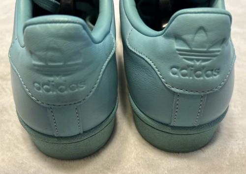 Adidas Superstar Men’s Size 6.5 Adicolor Shock Mint Blue Athletic Shoes Sneakers - Picture 5 of 8