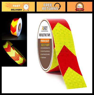 High Visibility Reflective Tape - Waterproof Hazard Warning Safety Adhesive 2'' x