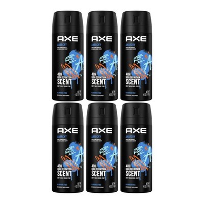 Axe Anarchy for Him Dark Pomegranate & Sandalwood Body Spray, 4oz (Pack of 6)