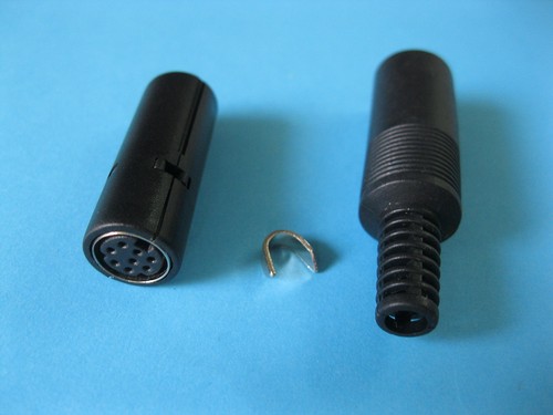 10 Stück Mini DIN Buchse 8 Pin Buchse Stecker mit Kunststoffgriff Neu - Bild 2 von 3