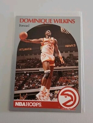 DOMINIQUE WILKINS NBA CARD HOOPS 1990-91 # 36 ATLANTA HAWKS