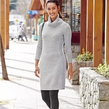 Athleta Spotlight Merino Wool Cowl Neck Knit Sweater Dress XS