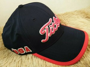 red white and blue titleist hat