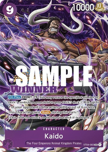 PSA 10 Kaido OP01-094 SR Official Event Top Prize - ONE PIECE Card