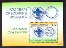Grenada 2007 100 Years Of Scouting Sheet Of 1 Stamp #2860