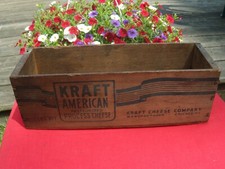 VTG Kraft Cheese 5 Lb Brick Wood Box Printed all 4 Sides for home decor /plantin