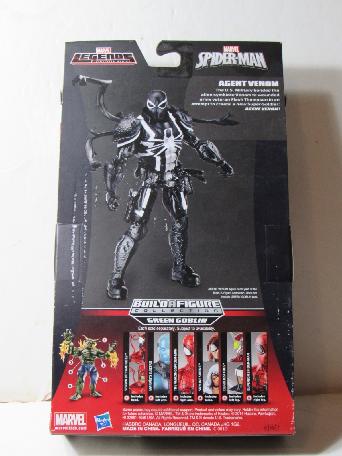 Marvel Legends Agent Venom 6" Action Figure Hasbro NEW Walgreens Exclusive