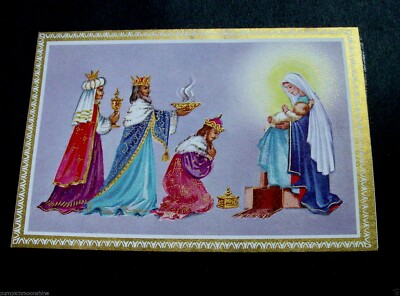 Unused Erica Von Kager Brownie Xmas Greeting Card Three Kings by Mother & Child
