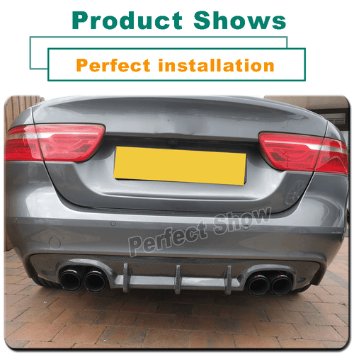 Carbon Fiber Rear Bumper Diffuser Spoiler Lip Fit For Jaguar XE Sedan 2015-2019 - Picture 5 of 12