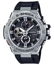 NEW Casio G-Shock G-STEEL Chronograph Black Bluetooth Mens Watch GSTB100-1ACR