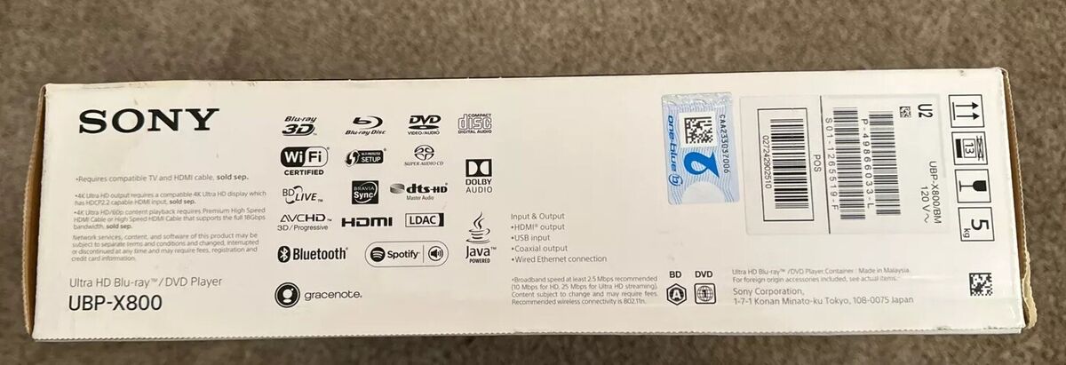 Sony UBP-X800/B 4K Ultra HD Blu-ray Disc Player for sale Sony UBP-X800/B 4K Ultra HD Blu-ray Disc Player for sale