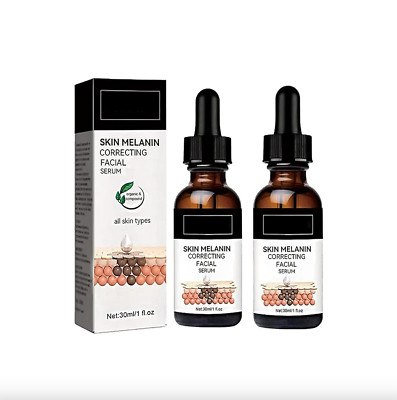 2 Pack Melanin Correcting Facial Serum, Dark Spot Corrector Daily Face Whitening