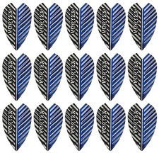 5 New Sets Harrows Vortex Dart Flights - Ships w/ Tracking - Blue Silver