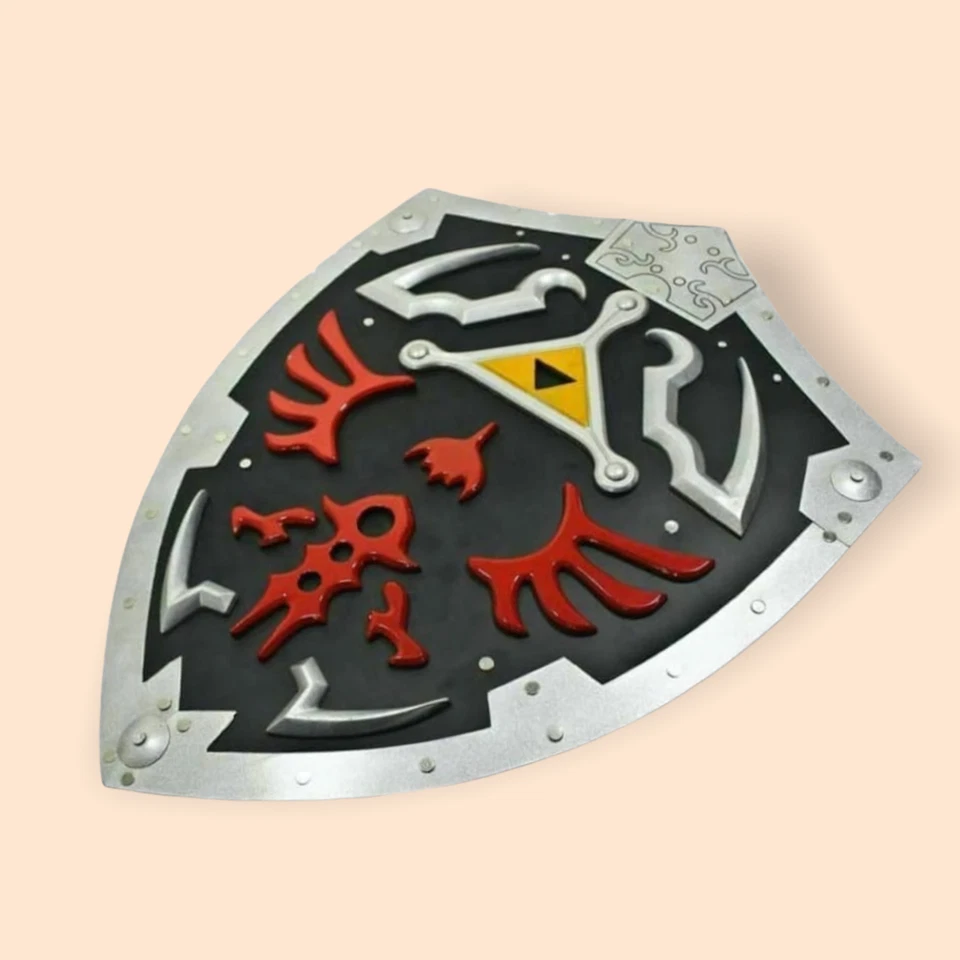 Fully Handmade Link Dark Hylian Shield Replica from Video Game (Black Edition) - Image 2 of 3