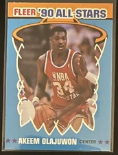 1990-91 Fleer Basketball Akeem Olajuwon #3 All-Stars