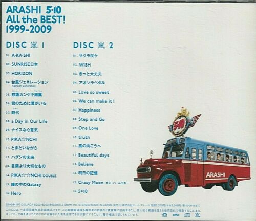 Arashi - 5x10 All the Best! 1999-2009 (CD 2 discs, 2009, JStorm) J-Pop w/  obi 4580117622112 | eBay