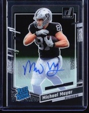 Michael Mayer 2023 Clearly Donruss Rated Rookie Autographs #75 Raiders