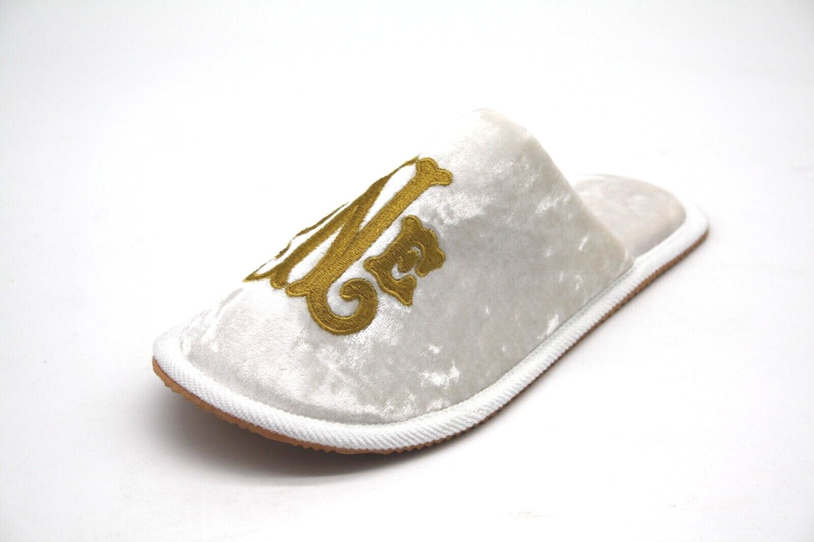 PANTOFOLA D’ORO E 1 PANTOFOLA CASA DI RISERVA UOMO D3066MWYW BIANCO ORO SLIP ON