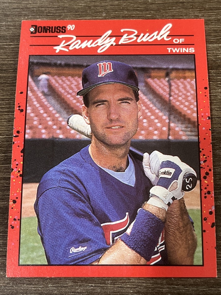 ERROR NO DOT 1990 DONRUSS BASEBALL CARD #199 RANDY BUSH