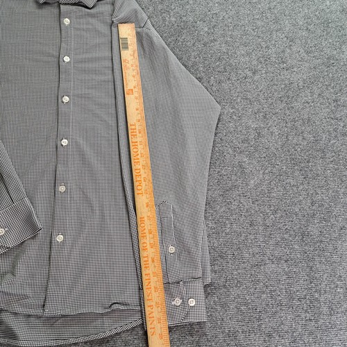 Mizzen Main Shirt Mens Size Large Gray White Check Button Up Spinmaker - Picture 9 of 10