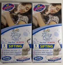 Kitty Cat Pan Disposable Elastic Sifting Liners- 5-Pack  1 Solid Transfer-2Pack