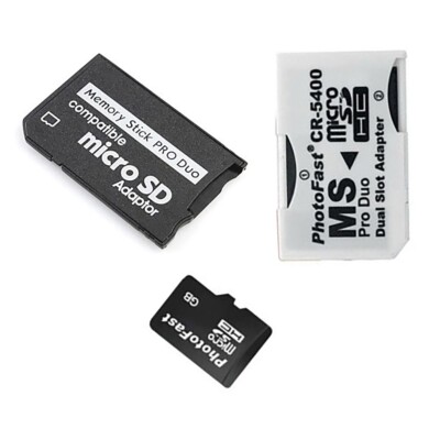 High Quality 64GB Sony PSP Memory Stick Memory Card (Micro SD + Pro Duo Adapter)