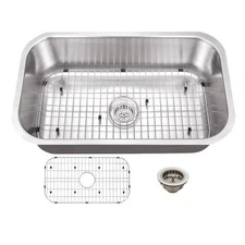 Schon All-in-1 Undermount Stainless Steel 30 in. 0-Hole Single Bowl Kitchen Sink