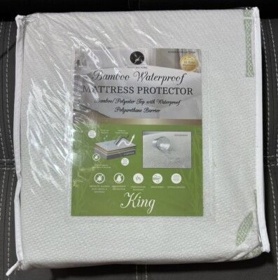 Great Bay Home Bamboo Waterproof Mattress Protector King Size