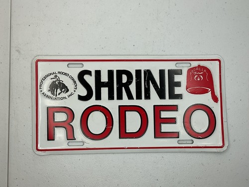 Shriner Rodeo Professional Cowboys Assoc Booster Vanity License Plate