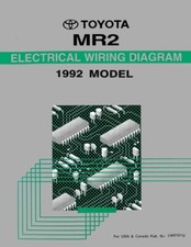 1992 Toyota MR2 Wiring Diagrams Schematics Layout Factory OEM