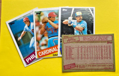 Topps Baseballkarten 1985. Wählen Sie aus, was Sie brauchen, um Ihr Set zu vervollständigen. #401 - #600