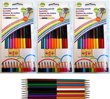 36 Buntstifte Malstifte Zeichenstifte doppelseitig 2 Farben je Stift bunt 3x12